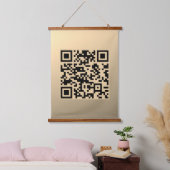 Direct Bewerkbare QR-code Sjabloon | Nep Goud Hangend Wandkleed (Slaapkamer)