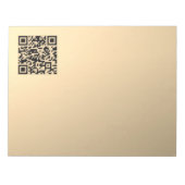 Direct bewerkbare QR-code sjabloon | Nep goud Notitieblok (Voorkant)