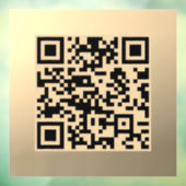 Direct Bewerkbare QR-code Sjabloon | Nep Goud Raamsticker (Vel 3)