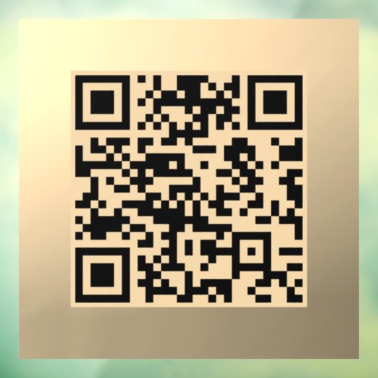 Direct Bewerkbare QR-code Sjabloon | Nep Goud Raamsticker (Vel 3)