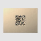 Direct Bewerkbare QR-code Sjabloon | Nep Goud Tissuepapier (Voorkant)