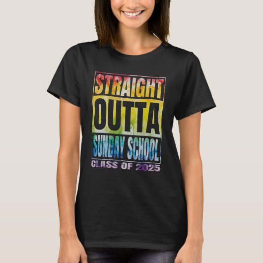 Direct buiten de zondagsschool Afstuderen klasse 2 T-shirt (Voorkant)