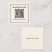 Direct Creëer een scanbare QR-code voor bedrijven Informatiekaartje (Voorkant / Achterkant)
