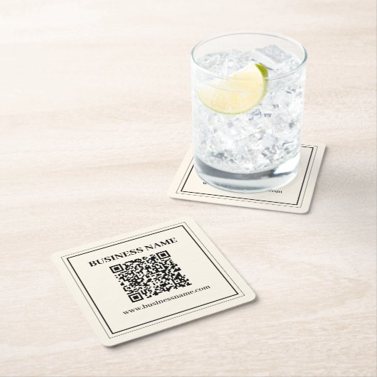 Direct Creëer een scanbare QR-code voor bedrijven Kartonnen Onderzetters (Insitu)
