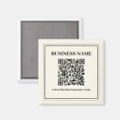 Direct Creëer een scanbare QR-code voor bedrijven Magneet (Voorkant / Achterkant)