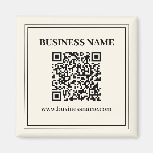 Direct Creëer een scanbare QR-code voor bedrijven Magneet (Voorkant)