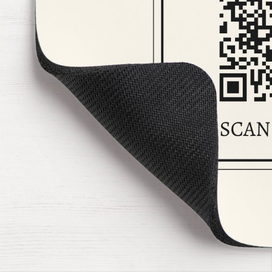 Direct Creëer een scanbare QR-code voor bedrijven Muismat (Hoek)