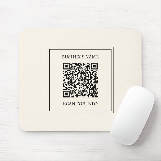 Direct Creëer een scanbare QR-code voor bedrijven Muismat (Met muis)