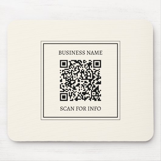 Direct Creëer een scanbare QR-code voor bedrijven Muismat (Voorkant)