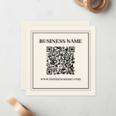 Direct Creëer een scanbare QR-code voor bedrijven Notitiekaartje (Voorkant / Achterkant in situ)