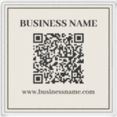 Direct Creëer een scanbare QR-code voor bedrijven Sticker (Voorkant)