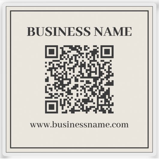 Direct Creëer een scanbare QR-code voor bedrijven Sticker (Voorkant)