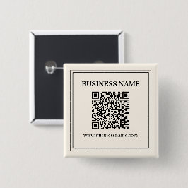 Direct Creëer een scanbare QR-code voor bedrijven Vierkante Button 5,1 Cm