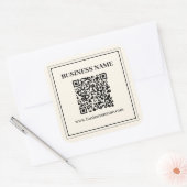 Direct Creëer een scanbare QR-code voor bedrijven Vierkante Sticker (Envelop)