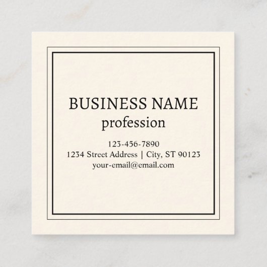 Direct Creëer een scanbare QR-code voor bedrijven Vierkante Visitekaartje (Achterkant)