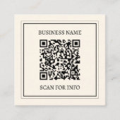 Direct Creëer een scanbare QR-code voor bedrijven Vierkante Visitekaartje (Voorkant)