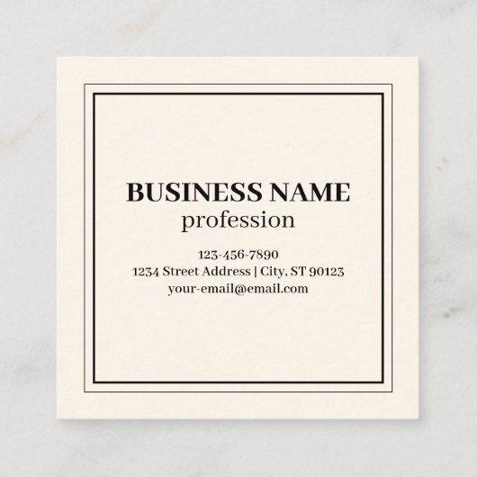 Direct Creëer een scanbare QR-code voor bedrijven Vierkante Visitekaartje (Achterkant)