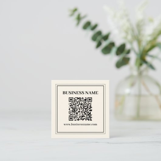 Direct Creëer een scanbare QR-code voor bedrijven Vierkante Visitekaartje (Staand voorkant)