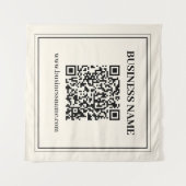 Direct Creëer een scanbare QR-code voor bedrijven Wandkleed (Voorkant (horizontaal))