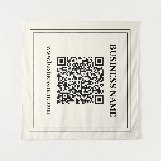 Direct Creëer een scanbare QR-code voor bedrijven Wandkleed (Voorkant (horizontaal))