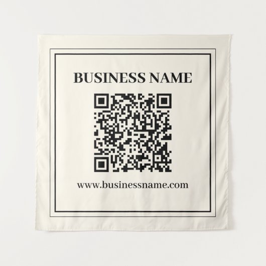Direct Creëer een scanbare QR-code voor bedrijven Wandkleed (Voorkant)