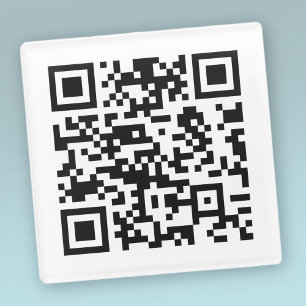 Direct Creëer QR-code (door uw URL in te voeren) Glazen Onderzetter