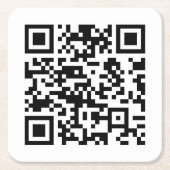 Direct Creëer QR-code (door uw URL in te voeren) Kartonnen Onderzetters (Voorkant)