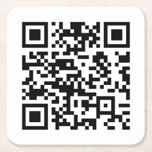 Direct Creëer QR-code (door uw URL in te voeren) Kartonnen Onderzetters