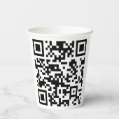 Direct Creëer QR-code (door uw URL in te voeren) Papieren Bekers (Achterkant)