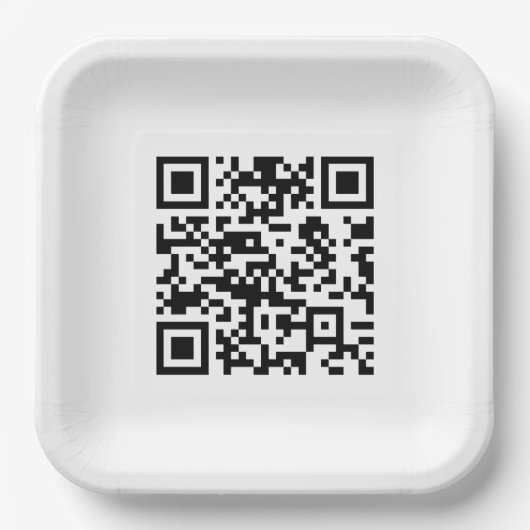 Direct Creëer QR-code (door uw URL in te voeren) Papieren Bordje (Voorkant)