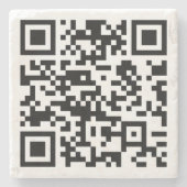 Direct Creëer QR-code (door uw URL in te voeren) Stenen Onderzetter (Voorkant)