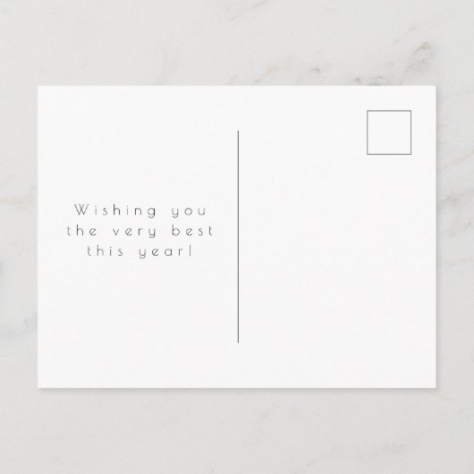 Direct Creëer QR-code | Stijlvolle gelukkige Nieuw Briefkaart (Achterkant)