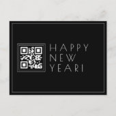Direct Creëer QR-code | Stijlvolle gelukkige Nieuw Briefkaart (Voorkant)