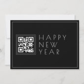 Direct Creëer QR-code | Stijlvolle gelukkige Nieuw Kaart (Voorkant)