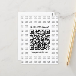 Direct Creëer scanbare QR-code en Logo-patroon Briefkaart