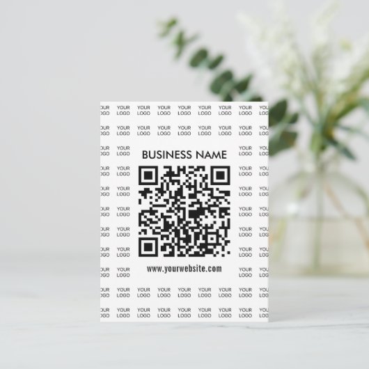 Direct Creëer scanbare QR-code en Logo-patroon Briefkaart (Staand voorkant)