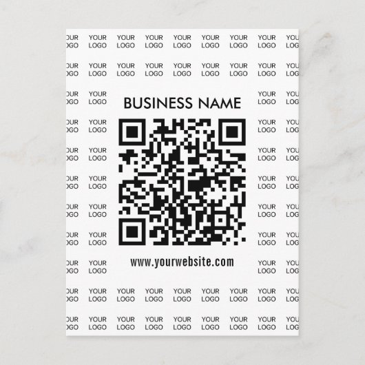 Direct Creëer scanbare QR-code en Logo-patroon Briefkaart (Voorkant)