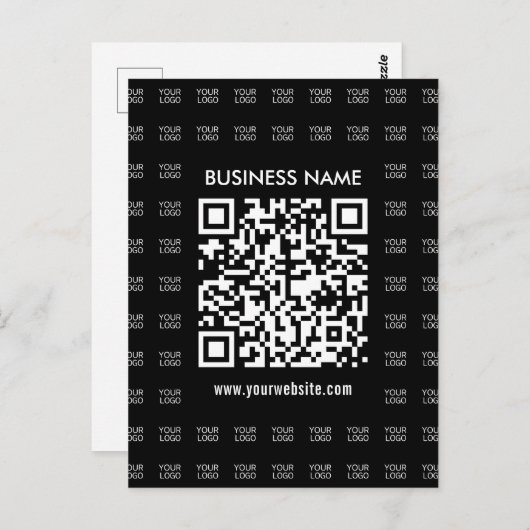 Direct Creëer scanbare QR-code en Logo-patroon Briefkaart (Voorkant / Achterkant)