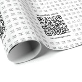 Direct Creëer scanbare QR-code en Logo-patroon Cadeaupapier (Rol Hoek)