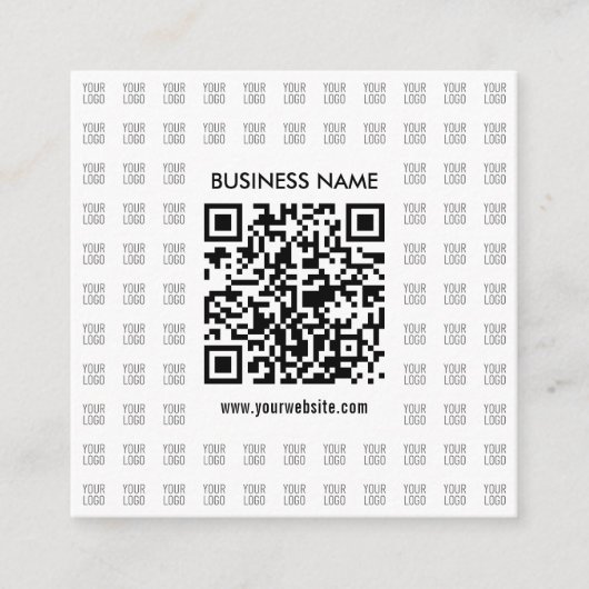 Direct Creëer scanbare QR-code en Logo-patroon Informatiekaartje (Voorkant)
