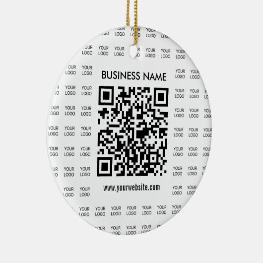 Direct Creëer scanbare QR-code en Logo-patroon Keramisch Ornament (Rechts)