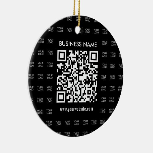 Direct Creëer scanbare QR-code en Logo-patroon Keramisch Ornament (Rechts)