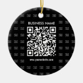 Direct Creëer scanbare QR-code en Logo-patroon Keramisch Ornament (Voorkant)