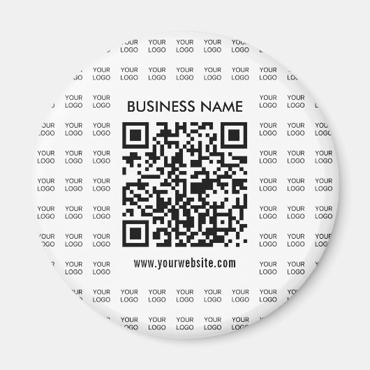 Direct Creëer scanbare QR-code en Logo-patroon Magneet (Voorkant)
