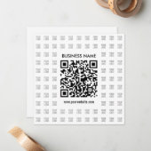 Direct Creëer scanbare QR-code en Logo-patroon Notitiekaartje (Voorkant / Achterkant in situ)
