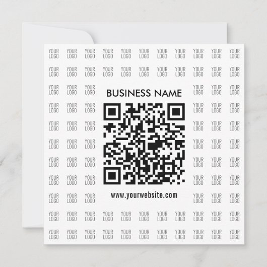 Direct Creëer scanbare QR-code en Logo-patroon Notitiekaartje (Voorkant)