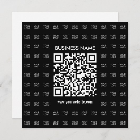 Direct Creëer scanbare QR-code en Logo-patroon Notitiekaartje (Voorkant / Achterkant)
