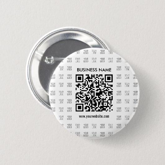 Direct Creëer scanbare QR-code en Logo-patroon Ronde Button 5,7 Cm (Voorkant /achterkant)