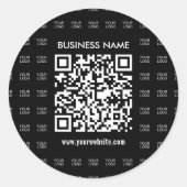 Direct Creëer scanbare QR-code en Logo-patroon Ronde Sticker (Voorkant)