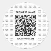 Direct Creëer scanbare QR-code en Logo-patroon Ronde Sticker (Voorkant)